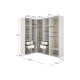 Dressing d'angle XXL Suit blanc naturel 124x186 cm - fanmuebles