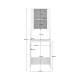 Waschmaschinenschrank Fit weiß mit 2 Türen - fanmuebles