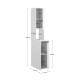 Colonna ausiliaria da lavanderia Fit bianca 2 ante - fanmuebles