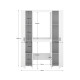 Set Waschturm & 2 Hochschränke Fit weiß 141,3 cm - fanmuebles