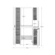 Conjunto lavadora secadora y 2 columnas Fit 134 cm - fanmuebles