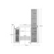 Set Waschmaschinen-Unterschrank & Hochschrank Fit 133,8 cm