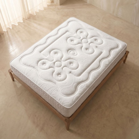 Matelas Laxy Visco Pocket à ressorts ensachés et mousse viscoélastique, vue de dessus