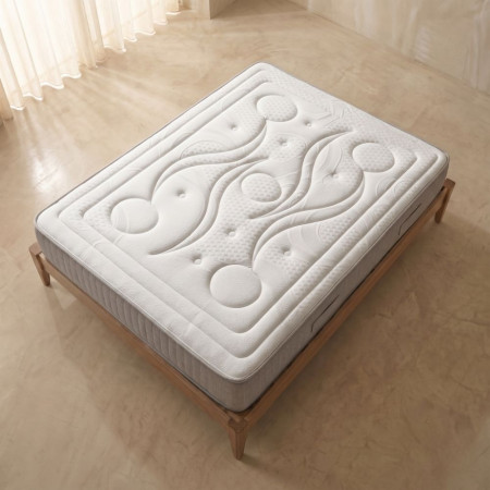 Matelas Laxy Modena, ressorts ensachés et mousse à mémoire de forme, vu de dessus