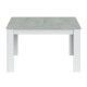Table à manger extensible blanche Artik ciment KENDRA