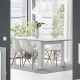 Table à manger extensible blanche Artik ciment KENDRA ambiance