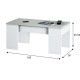 Table basse relevable avec porte-revues AMBIT mesure