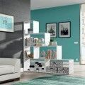 Estante Branco Klum. Estante de Parede em forma de Escada