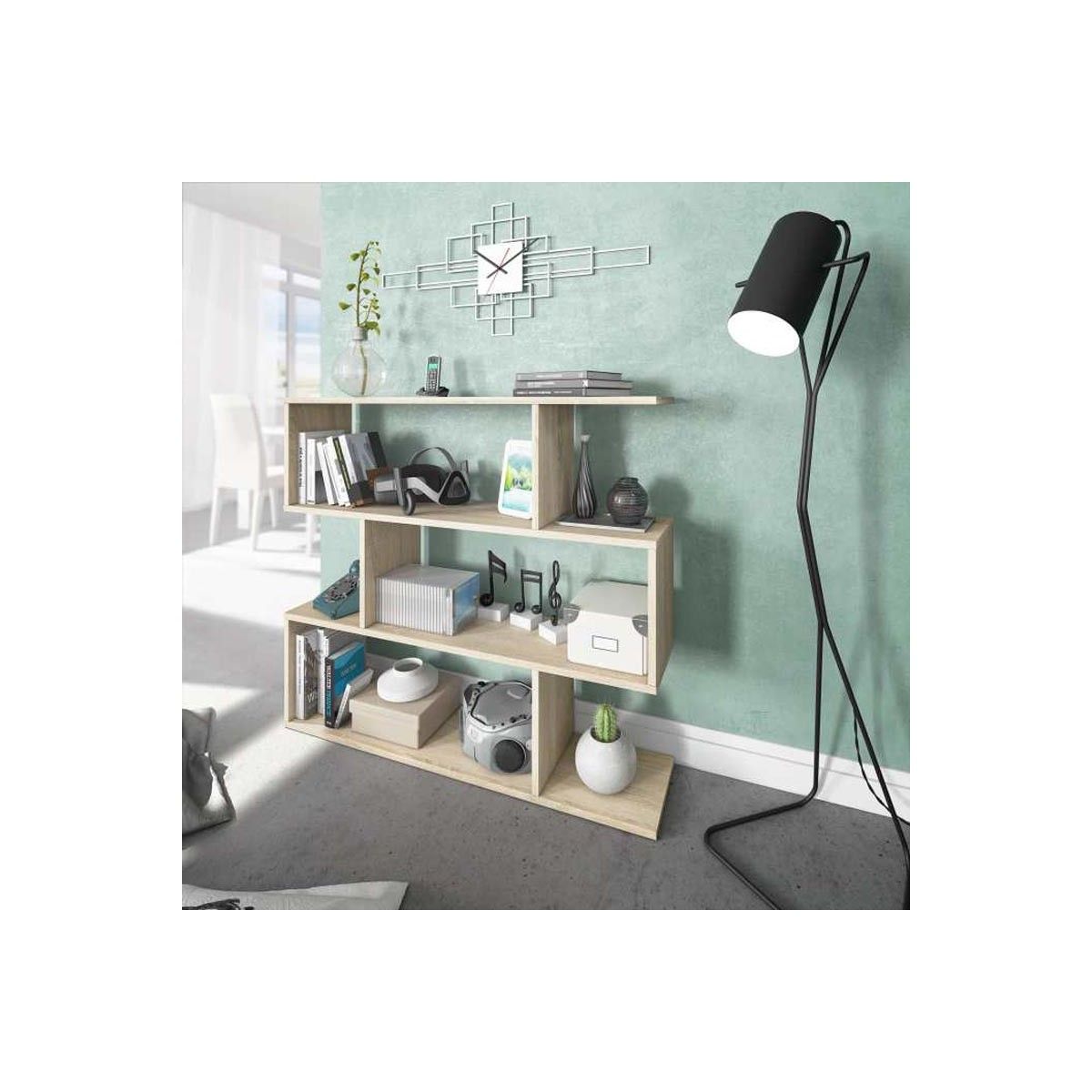 Estante Modular Barato Baixo ATHENA Carvalho Canadian