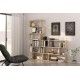 Estante Modular Baixo e Alto ATHENA Carvalho Canadian Medidas