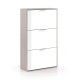 Mobile portascarpe in rovere e bianco LC0877R con 3 sportelli.