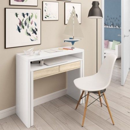 Mesa consola escritório deslizante branca Artik 0F4582A