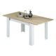 Table à manger extensible KENDRA blanc Artik ouverte