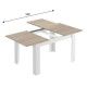 Table à manger extensible KENDRA blanc Artik Ouverte Mesure