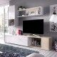 Flexible Modul-Wohnwand OBI Weiß Hochglanz 180-230 cm - fanmuebles