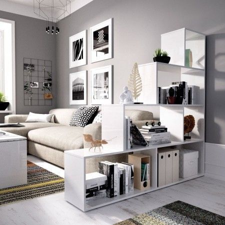 Estante Ten branco brilhante | Estante barato