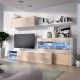 Wohnzimmermöbel UMA 260 cm mit LED-Lichtern