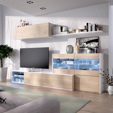 Móvel de sala UMA 260 cm com luzes LED.