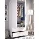 Armoire Essen blanche 2 portes 2 tiroirs blanc mesure