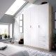 Armoire de style nordique à 3 portes et 3 tiroirs fermée