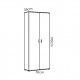 Armoire à balai Fit 2 portes dimensions