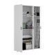 Armoire à balai polyvalente à 3 portes Fit ouverte