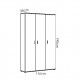 La mesure de l'armoire à balais polyvalente à 3 portes Fit.