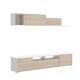 Mueble salón Ken blanco roble natural cerrado