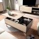 Mesa centro elevable Ness abierta ambiente