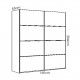 Armoire à portes coulissantes Slide 180 cm blanc brillant dimensions