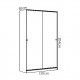 Armadio scorrevole Slide 120 cm bianco lucido in rovere, dimensioni.