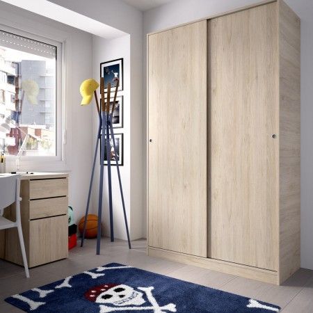 Armoire coulissante Slide naturelle 120 cm ambiance
