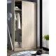 Armadio scorrevole Slide da 100 cm in rovere naturale, ambiente aperto.