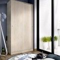 Roupeiro 2 portas de correr SLIDE - Natural 100 x 204 x 50 cm