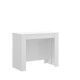 Mesa consola extensível Kiona branco brilhante 54 cm fechada