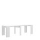 Console extensible Kiona blanc brillant 239 cm ouvert