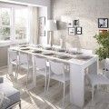 Table console extensible KIONA Blanc Brillant 54/239 cm