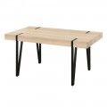 Rechteckiger fester Esstisch Barcelona, Sonoma-Eiche-Finish, 150 x 75 x 90 cm.