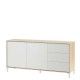 Buffet blanc Bilbao 2 portes trois tiroirs