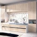 2 Letti con armadio Kwai Bianco Naturale