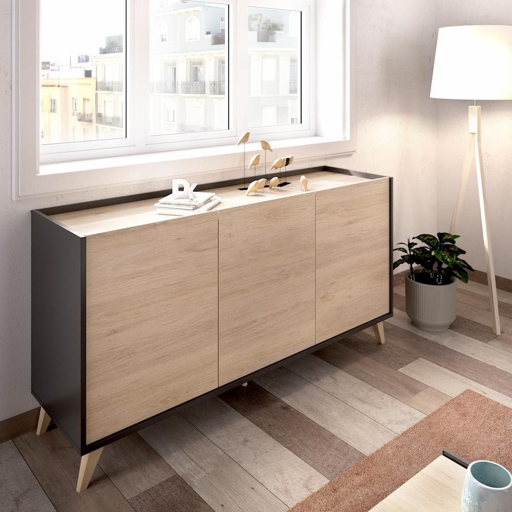 Sideboard Ness in Graphit Eiche