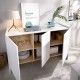 Kloe-Sideboard mit offener weißer Arbeitsplatte
