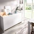 Aparador KLOE - Blanco - Natural 138 x 76 x 42 cm