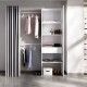Dressing Suit avec rideau et tiroir blanc ambiance