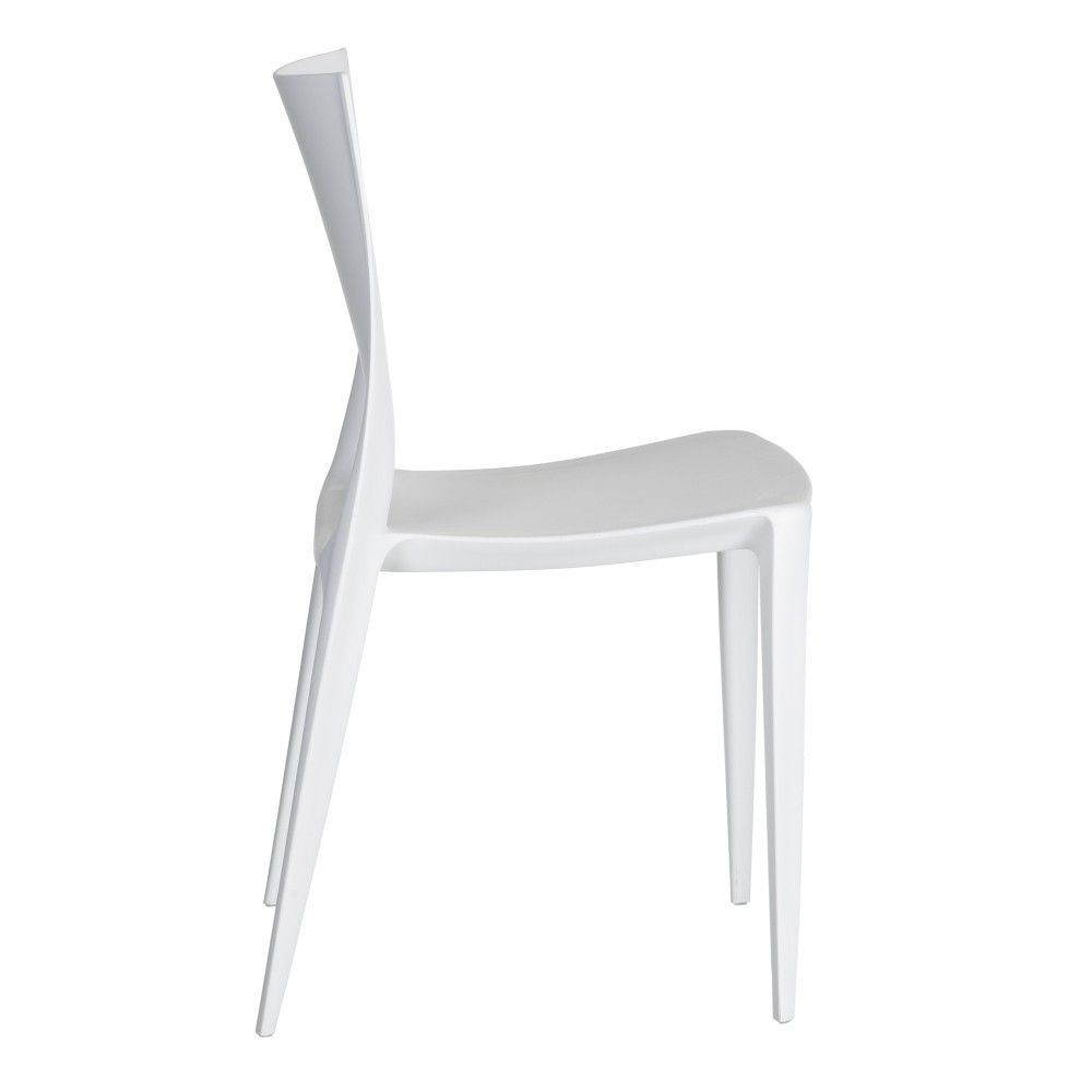 Silla de comedor apilable blanca Bilbao (Pack 4)